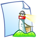 Doc, Netscape, Lighthouse LightCyan icon