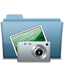 Folder, pic, picture, image, photo Black icon