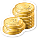Money, Cash, Currency, coin Black icon