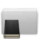 Library, Graphite, Folder Silver icon