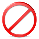 stop, Exit, cancel, quit, no, restricted, sign out, logout Black icon