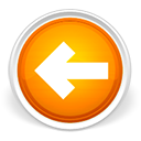 Orange, Left, previous, Arrow, Backward, Back, prev LightGray icon