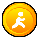 Badge, instant, Aol, Messenger Gold icon