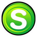 Badge, alternate, Skype LimeGreen icon