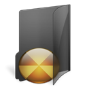 Folder, Burn Black icon