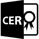 interface, Cer Format, Cer File, Certificate, Cer File Format, Cer Extension, Certificate File, Cer Black icon