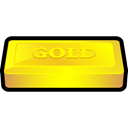 Bar, gold Black icon