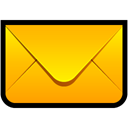 mail, Email, Letter, Message, envelop Orange icon