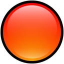 Blank, button, red, Empty OrangeRed icon