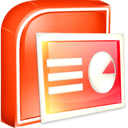 ppt, powerpoint OrangeRed icon