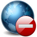 globe, earth, cancel, stop, world, no, planet Black icon