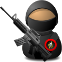 weapon, elite, with, soldier Black icon
