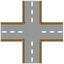 plain, crossroad DarkGray icon