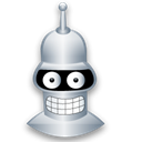 Bender, Cartoon Black icon