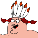 peter, griffin, zoomed, indian LightPink icon