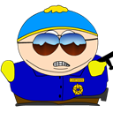 cartman, Cop, zoomed MediumBlue icon