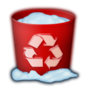 Trash, recycle bin, Full Maroon icon