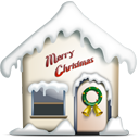 Building, merry christmas, Home, house, homepage DarkGray icon