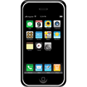 Tel, Apple, smartphone, Mobile, Cell phone, Handheld, telephone, smart phone, Iphone, ipod, mobile phone, phone Black icon