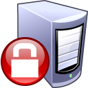 Server, Computer, security, locked, Lock Lavender icon