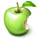 Apple, Fruit Black icon