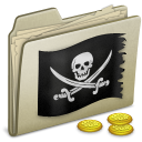 pirate, lightbrown Black icon