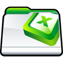 Folder, microsoft, Excel Black icon