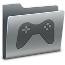 Game, Folder, gaming Gray icon