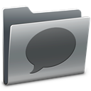 speak, Comment, Chat, talk, Folder Gray icon