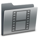 film, movie, video, Folder Gray icon