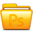 photoshop, adobe, Folder, Ps Orange icon
