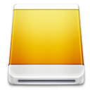 Removable, Device, drive Goldenrod icon