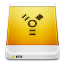 Firewire, External, drive, Device Goldenrod icon