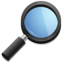 Find, magnifying glass, search, seek Black icon