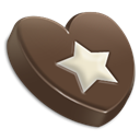 Favourite, star, Chocolate, Heart, bookmark DarkOliveGreen icon