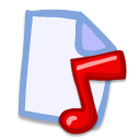 File, document, music, paper AliceBlue icon