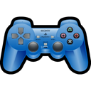 Playstation, sony, Blue, gaming, Game Black icon