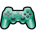 Playstation, Game, sony, green, gaming Black icon