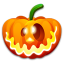 halloween, pumpkin, Crazy Black icon