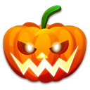 halloween, pumpkin, nervous Black icon
