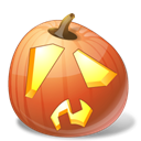 shock, halloween, jack o lantern, pumpkin Black icon