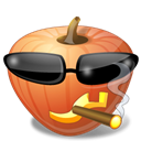 halloween, jack o lantern, pumpkin, cool Black icon