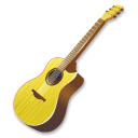 guitar, yellow, instrument Black icon