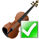Forward, Violin, yes, right, correct, Arrow, next, ok, instrument Black icon