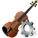 Configure, preference, Violin, option, configuration, Setting, instrument, config Black icon