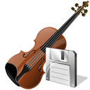 save, Violin, instrument Black icon