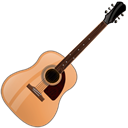 instrument, guitar Black icon