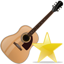 fav, guitar, instrument Black icon