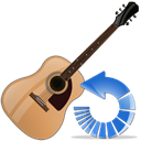 Reload, guitar, instrument, refresh Black icon