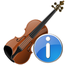 Violin, Information, about, Info, instrument Black icon